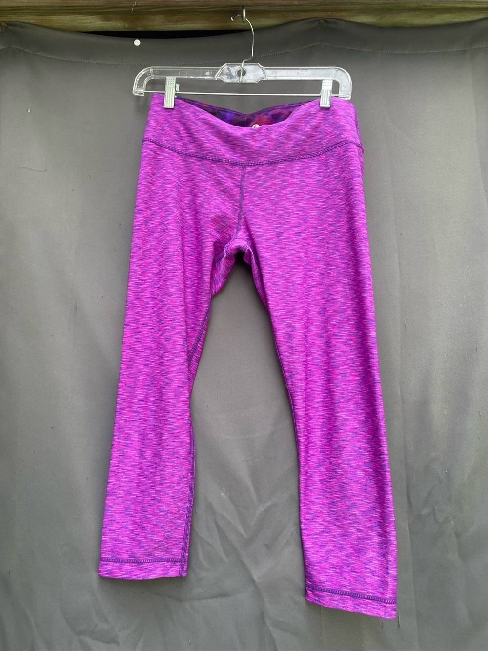 90 Degree By Reflex Pink Purple Heather Capri Leggings